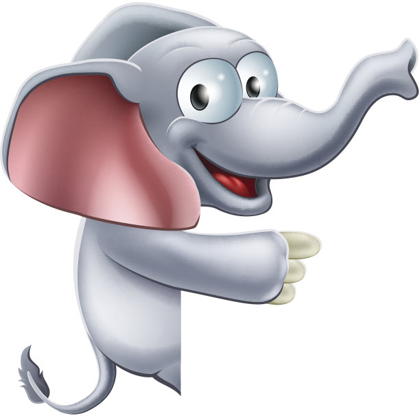 可爱的指向大象图片下载