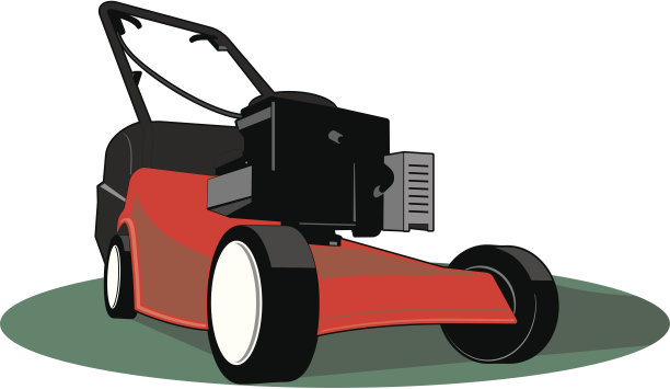 红色割草机的图像图片下载