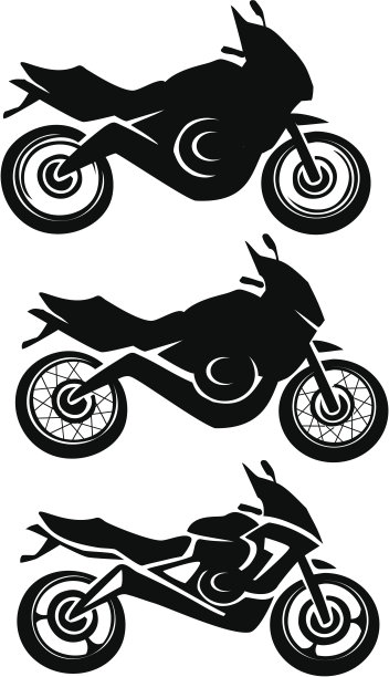轮廓的摩托车图片下载