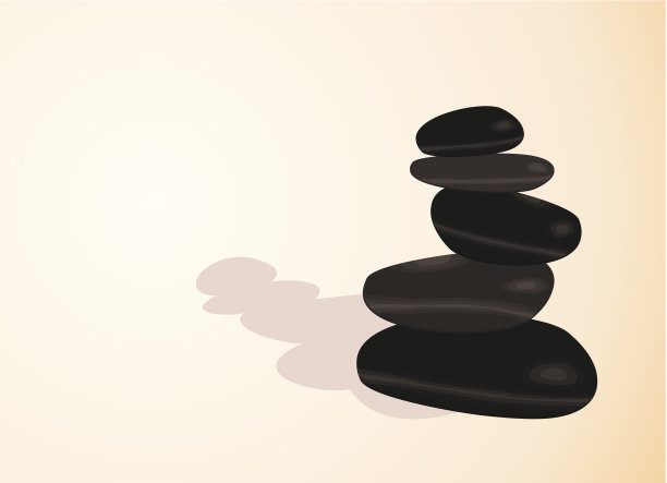 平衡石头，矢量插图图片下载
