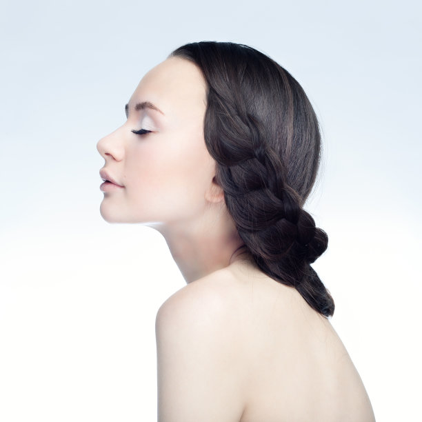 女孩在概要文件图片下载