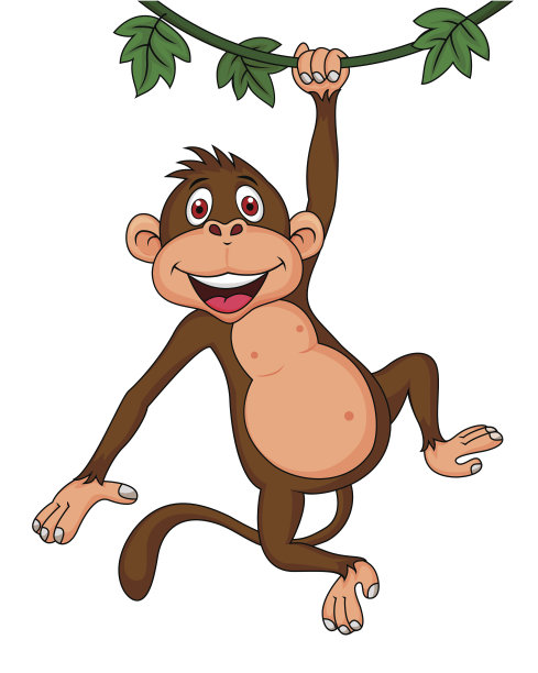 可爱的猴子挂素材图片