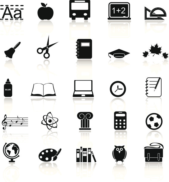 学校和教育图标设置图片下载