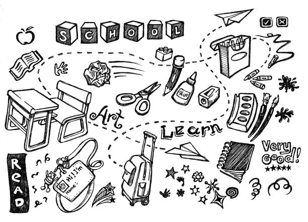 学校涂鸦集图片下载
