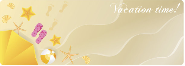 夏天的沙滩旗帜图片下载