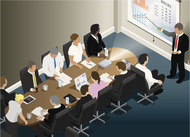 在办公室里开会图片下载