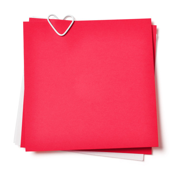 红白相间的便利贴图片下载