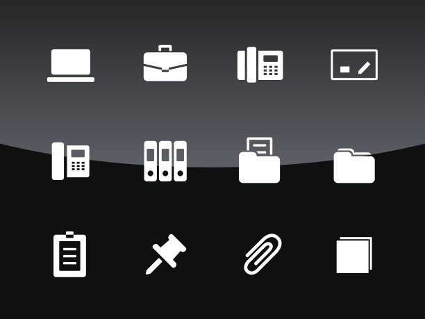 办公室图标|玻璃风格图片下载
