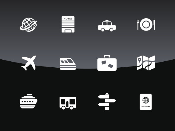 旅游图标|玻璃风格图片下载