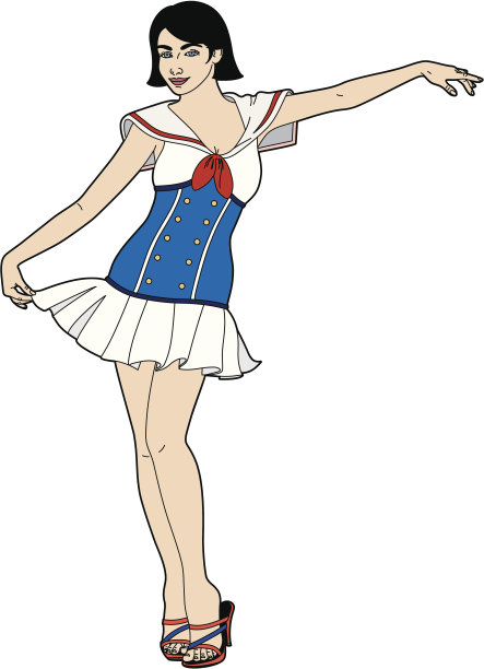 穿着水手服的女人图片下载