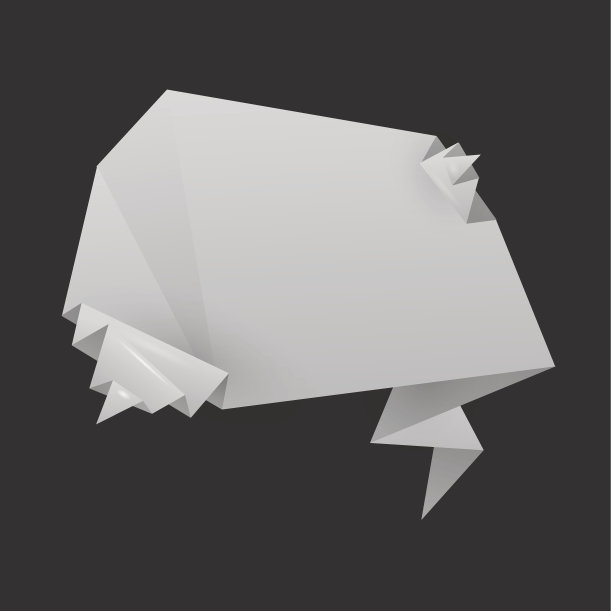 空白的折纸横幅图片下载