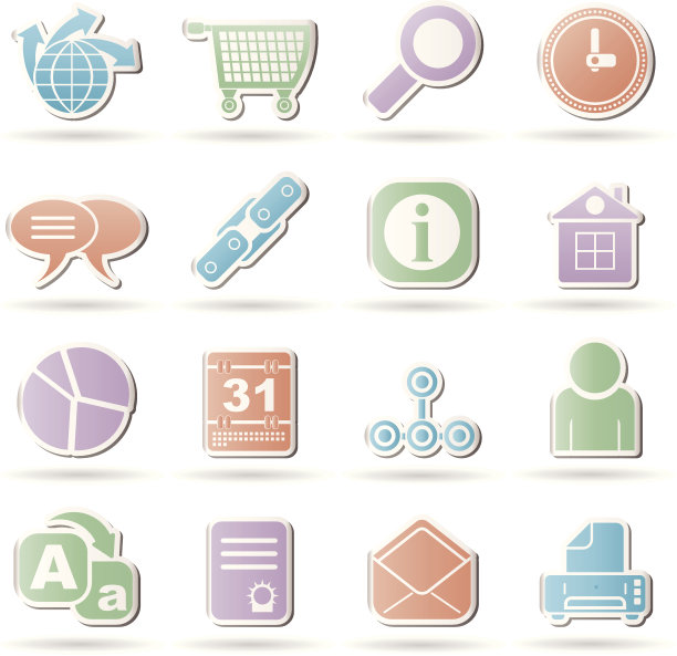 网站，互联网和导航图标图片下载