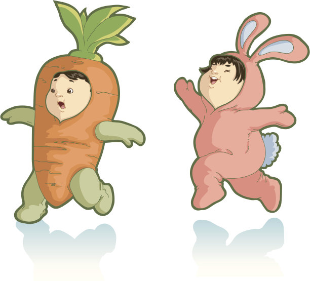 复活节兔子孩子-系列图片下载