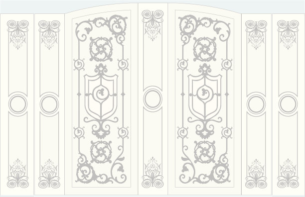 维多利亚风格的磨砂玻璃设计图片下载