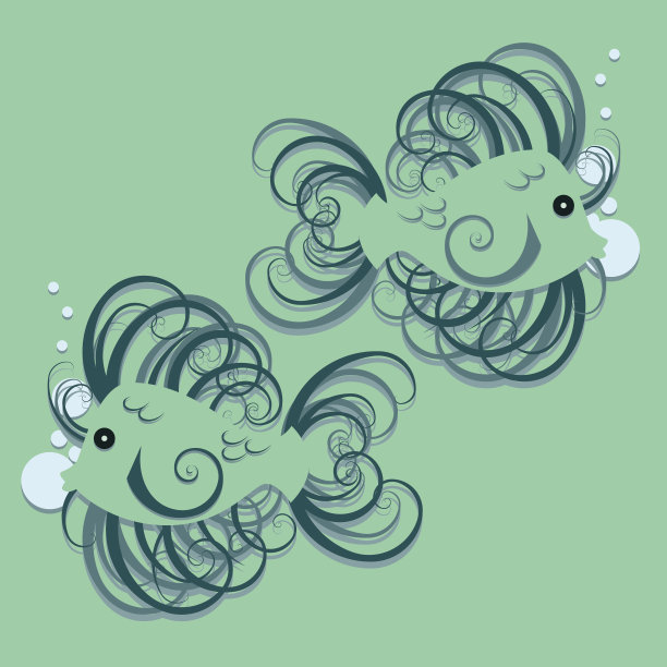 纠结的鱼素材图片