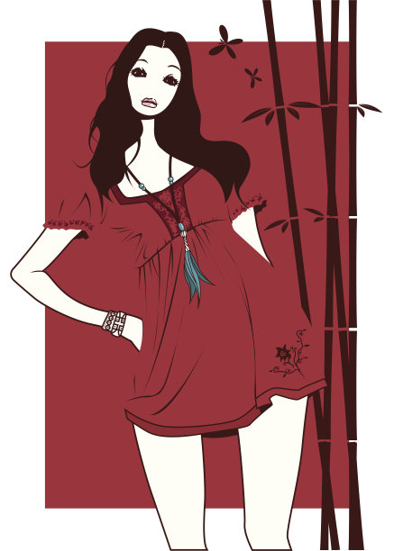 夏の女性图片下载