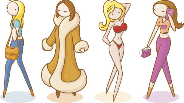 四个女人(彩色)图片下载