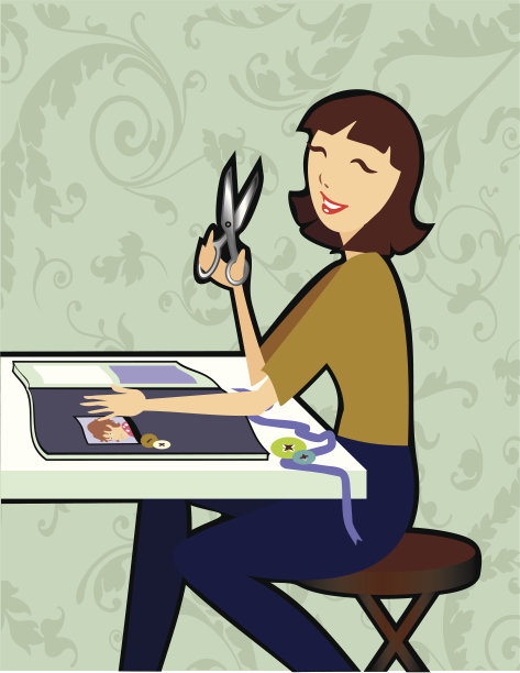 女人剪贴簿图片下载