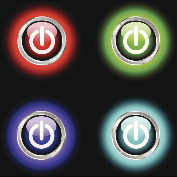 发光的电源按钮图片下载