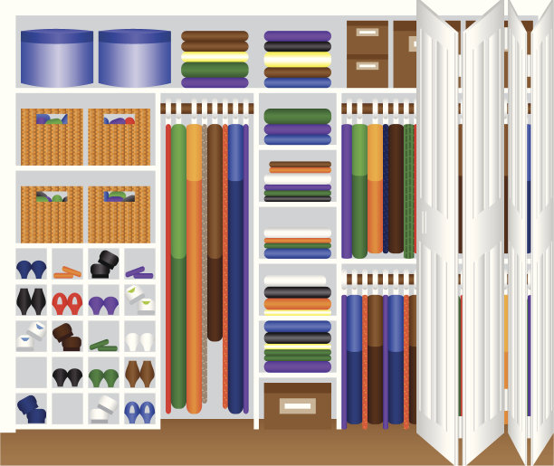 整齐有序的衣橱图片下载