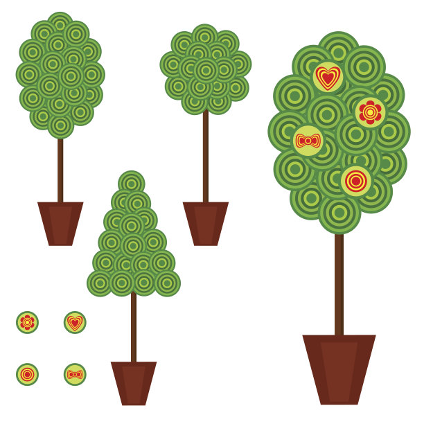 树木和装饰图片下载