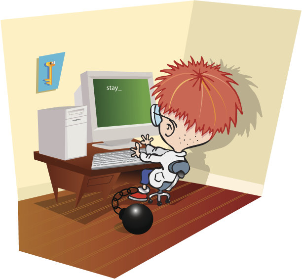 被电脑束缚的极客图片下载