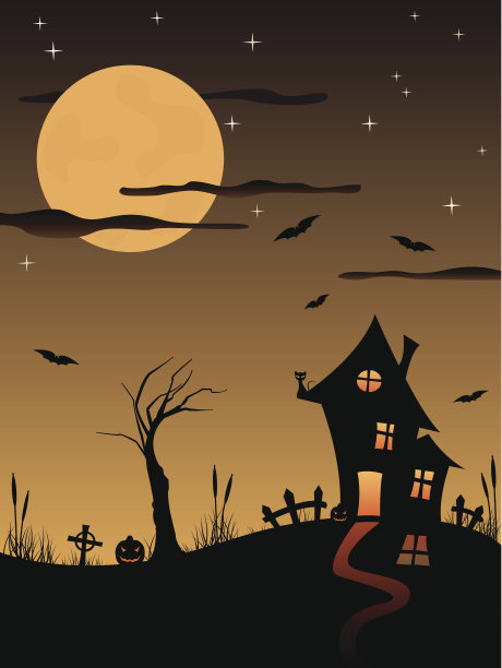 万圣节的房子图片下载