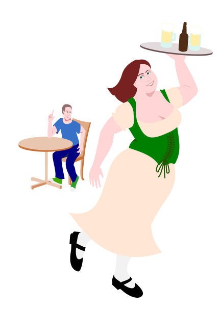 姑娘提供啤酒图片下载