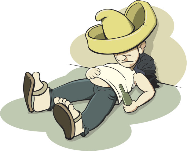 拿着饮料的睡着的人图片下载