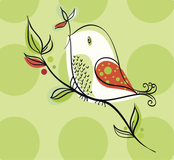 异想天开的鸟插图图片下载