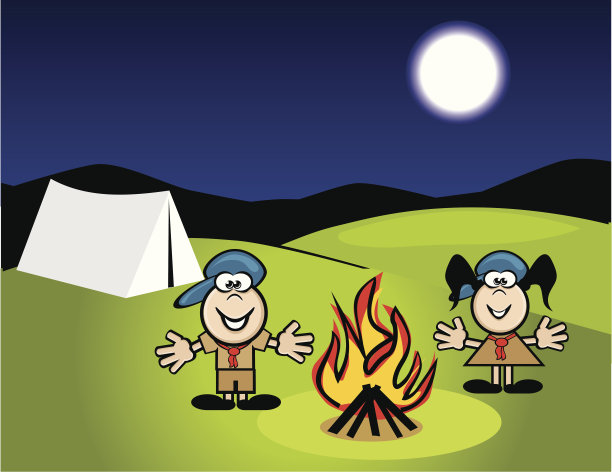 晚上露营图片下载