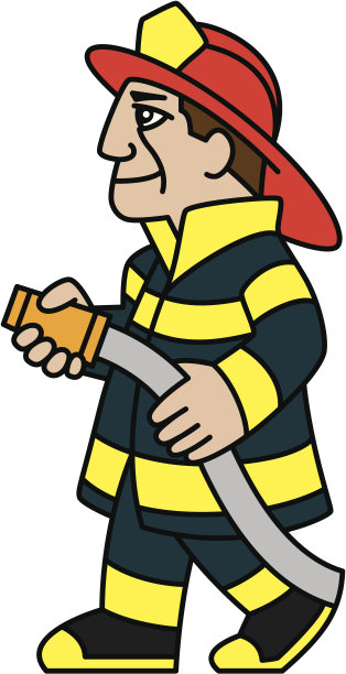 消防员草坪艺术偶像图片下载