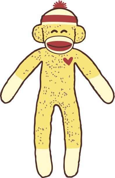 快乐的袜子猴子图片下载