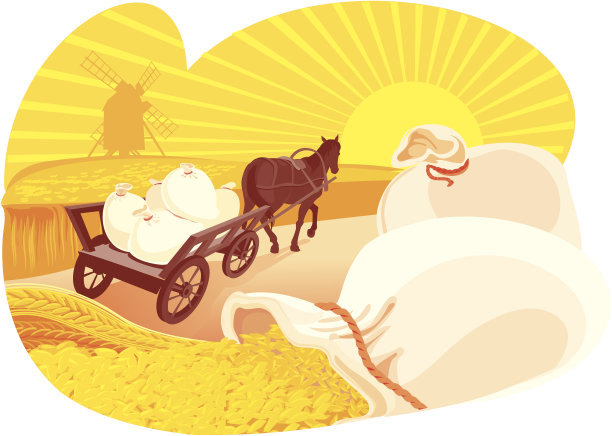 田野里的路素材图片