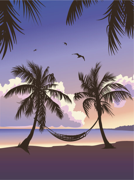 热带日落图片下载