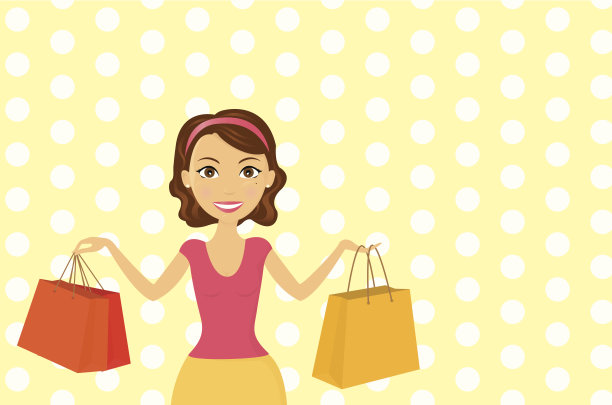 购物的女孩图片下载