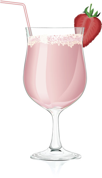 鸡尾酒杯草莓图片下载