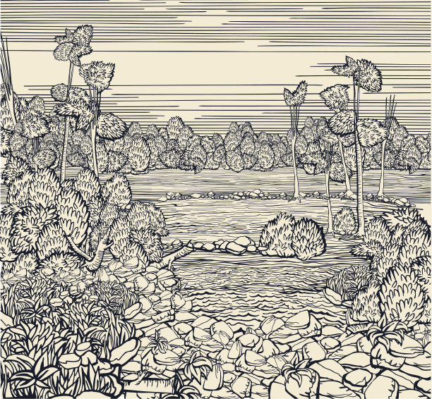 片段的艺术。手绘插图。图片下载