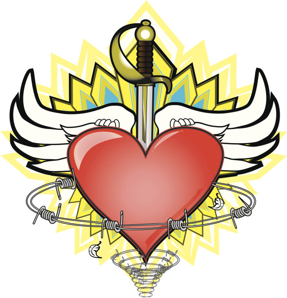 长着翅膀的心图片下载