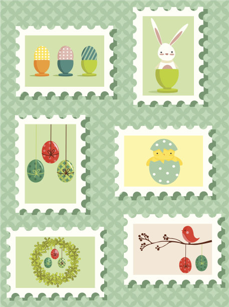 复活节的邮票图片下载