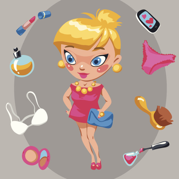 女孩的东西。金发女郎图片下载