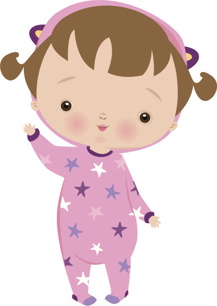 向量可爱的宝贝女孩图片下载