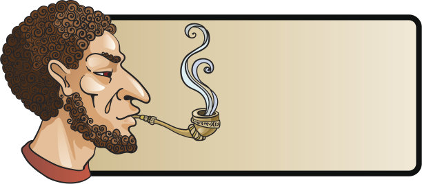 抽烟斗的人图片下载