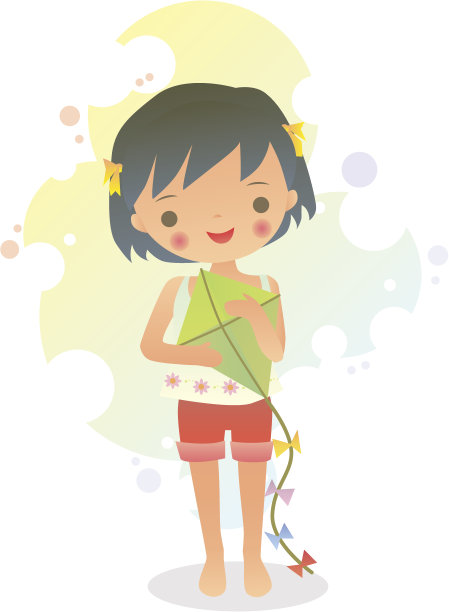 拿着风筝的孩子图片下载