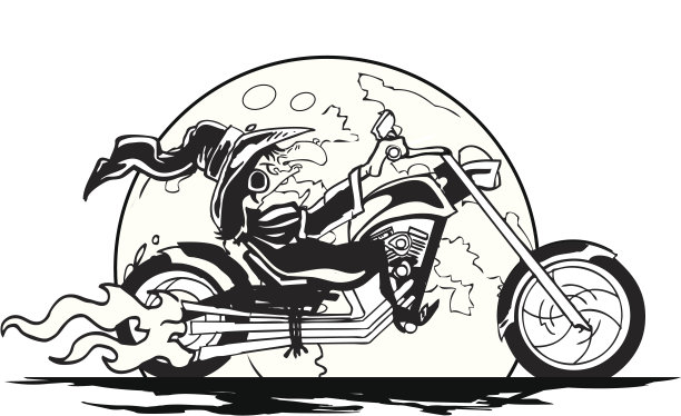 骑着月光摩托的女巫图片下载