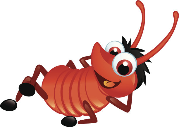 卡通红虫放松图片下载