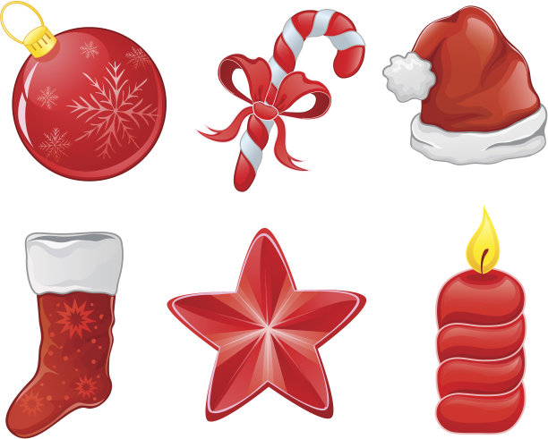 红色圣诞套装图片下载