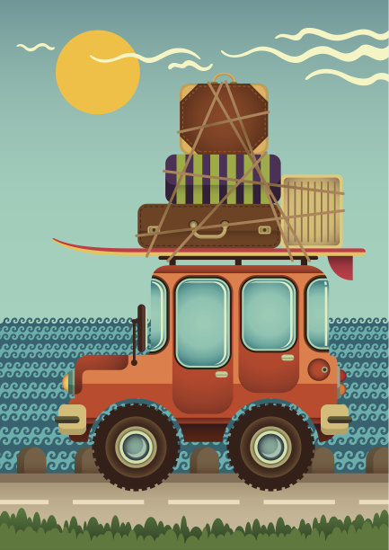 吉普车在路上。图片下载