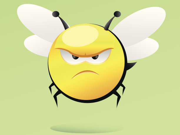 脾气暴躁的蜜蜂素材图片