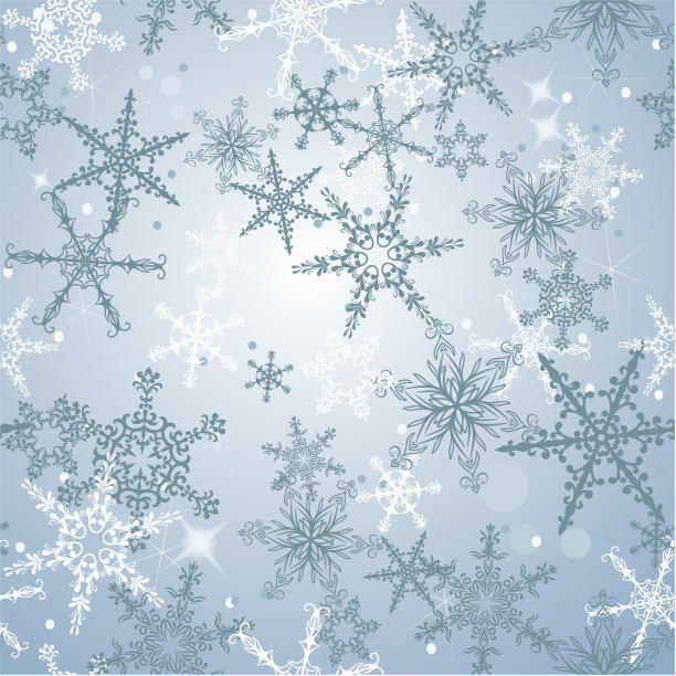圣诞节无缝背景雪花图片下载